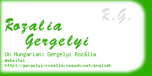 rozalia gergelyi business card