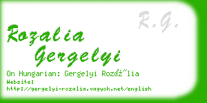 rozalia gergelyi business card